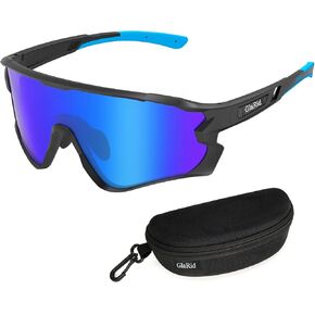 Polarized Cycling Glasses, Anti-Glare Polarized Sunglasses Women/Men With Sunglasses Case, UV400 Protection, Sports Sunglasses with Non-Slip Temple for Running, Softball, Biking, Fishing