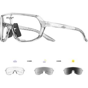 Photochromic Cycling Glasses Men Women Clear Sports Sunglasses UV400 Protection for Cycling Running Baseball mtb