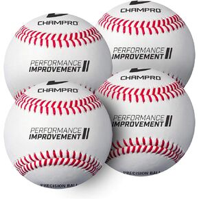 Champro Training Baseball, Set of 4 (White, 7.5-Inch)