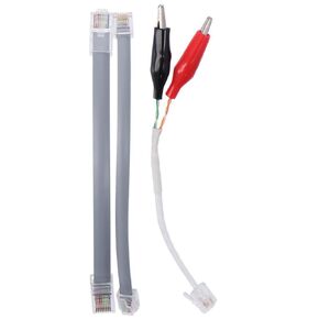 RJ11 / RJ12 / RJ45 Plug Plastic Premium Replacement Cables Leads with Alligator Clips Wire Identification and Tracing
