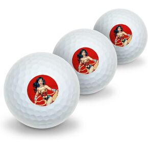 GRAPHICS & MORE Wonder Woman Character Novelty Golf Balls 3 Pack