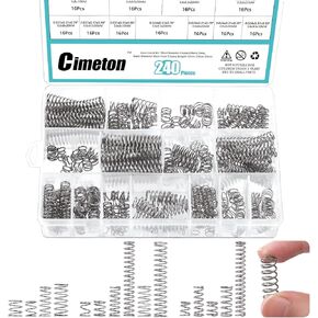 240 قطعة 15 مقاسًا من النوابض الضاغطة، مجموعة متنوعة من نوابض الضغط والتمديد المصنوعة من الفولاذ المقاوم للصدأ لإصلاحات المنزل والمشروعات اليدوية (مجموعة أحجام أكبر) in Kuwait