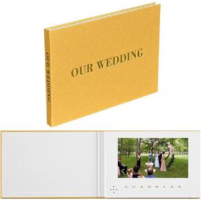Eternal Love : Our Wedding Video Book（Blue）- Luxury Linen Bound Album with 7" Display, 4GB Memory, Rechargeable Battery. Cherish Every Moment - JTRF