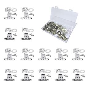 Marine Grade Twist Lock Fasteners, Turn Button Fasteners with Mounting Screws for Canvas Boats RVs and Caravans (14)