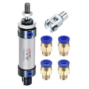 YOKIVE Pneumatic Air Cylinders, with Y Connectors and Quick Fitting Great for Automatic Equipment (25mm Bores 25mm Stroke)