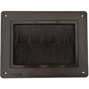 Raised Floor Airflow Management Cable Seal Brush Grommet (1 Pack), Black, 282 x 211 x 50mm