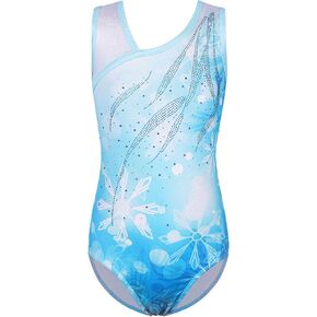 BAOHULU Gymnastics Leotard for Girls Kids Sparkle One Piece Practice Dance Outfit 5-16 Years