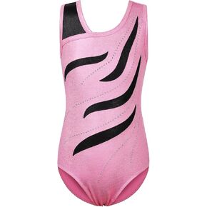 BAOHULU Gymnastics Leotard for Girls Kids Sparkle One Piece Practice Dance Outfit 5-16 Years