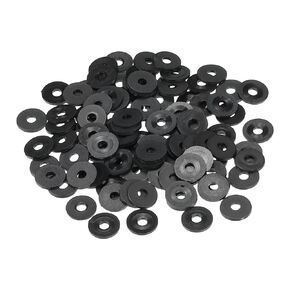 PATIKIL M3 Nylon Flat Washer, 100 Pack 3mm ID 10mm OD 1mm Thick Sealing Spacer Gasket Ring for Faucet Pipe Water Hose Fastener Bolt, Black