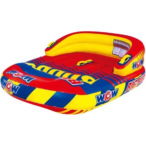 WOW Sports - Big Buddy 2 Person Inflatable Towable Deck Tube - Perfect For Kids & Adults - Boating Accessory