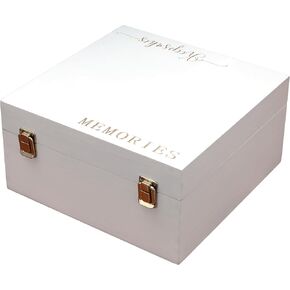 Keepsake Box for Memories, White Wooden Storage Box, Large Size in Saudi Arabia