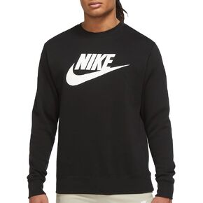 Nike Men's Club Graphic Fleece Crew L Gray