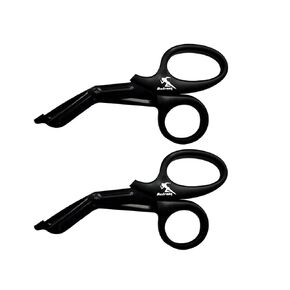 7.5" Black Coated Trauma Shear for Doctors, Nurses, Nursing Students, Paramedics, EMS Professionals, and First Aid Kits,Outdoor Ifak Emergency etc (2-Pack, Black)