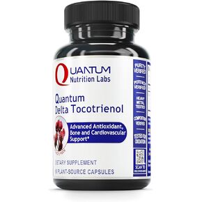 QNL Quantum Delta Tocotrienol - Vitamin E Tocotrienols Complex - Heart Health Supplement - Supports Liver & Bone Health - 60 Plant-Source Capsules