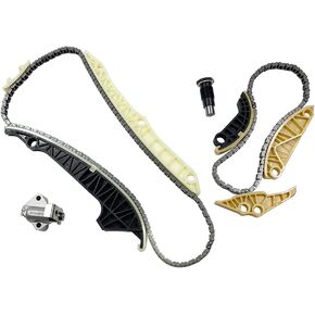 Engine Timing Chain Kit w/Crankshaft Gear & Oil Pump Chain | Fit for Audi A3 A4 A5 A6 TT Allroad Quattro, Volkswagen VW Beetle EOS GTI Jetta Tiguan CC, DOHC 2.0L L4 EA888 Gen2 Engine | OE# 06H109469T