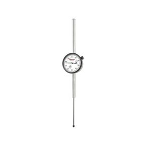 Starrett Dial Indicator, Long Range, 0.375-inch Stem Dia., Lug-on-Center Back, White Dial, 0-100 Reading, 2.25-inch Dial Dia., 0-3-inch Range, 0.001-inch Graduation - 25-3041J