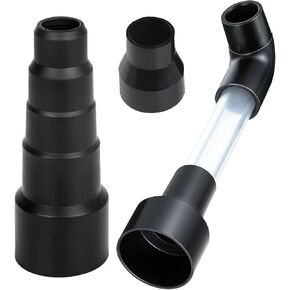 Wet Vac Attachment AC Drain Line Vacuum Adapter to Unclog and Evacuate A/C HVAC Drain Lines, Universal Hvac Ac Drain Line Cleaner Tool Vacuum Hose To PVC Pipe DN25 1“ Adapter (Black, 1 IN)
