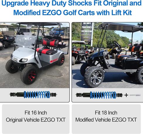 JIAYAN Golf Cart Front or Rear Shock Absorber with Heavy Duty Coil Springs Compatible with E-Z-GO TXT/Medalist 1994+ Gas & Electric Models OEM# 70928-G01 76418-G01 70630-G01 (2Pcs) in Saudi Arabia