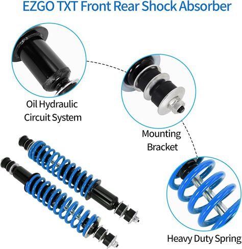 JIAYAN Golf Cart Front or Rear Shock Absorber with Heavy Duty Coil Springs Compatible with E-Z-GO TXT/Medalist 1994+ Gas & Electric Models OEM# 70928-G01 76418-G01 70630-G01 (2Pcs) in Saudi Arabia