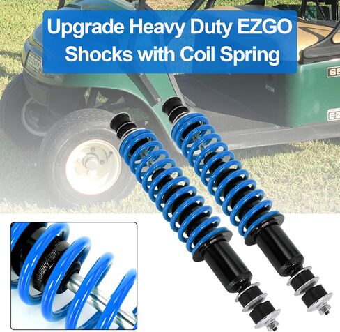 JIAYAN Golf Cart Front or Rear Shock Absorber with Heavy Duty Coil Springs Compatible with E-Z-GO TXT/Medalist 1994+ Gas & Electric Models OEM# 70928-G01 76418-G01 70630-G01 (2Pcs) in Saudi Arabia