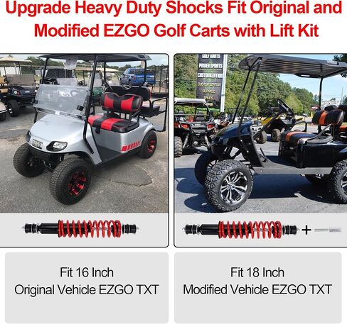 JIAYAN Golf Cart Front or Rear Shock Absorber with Heavy Duty Coil Springs Compatible with E-Z-GO TXT/Medalist 1994+ Gas & Electric Models OEM# 70928-G01 76418-G01 70630-G01 (2Pcs) in Saudi Arabia