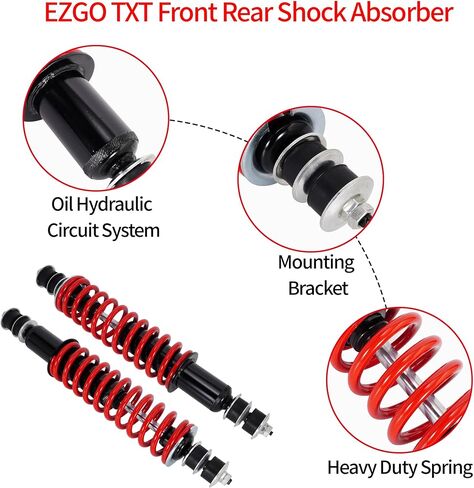 JIAYAN Golf Cart Front or Rear Shock Absorber with Heavy Duty Coil Springs Compatible with E-Z-GO TXT/Medalist 1994+ Gas & Electric Models OEM# 70928-G01 76418-G01 70630-G01 (2Pcs) in Saudi Arabia