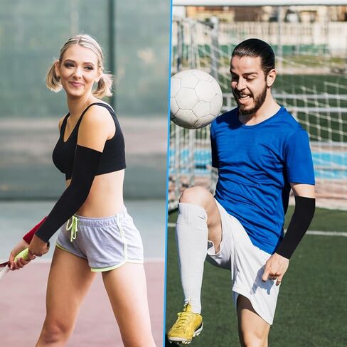 أكمام ذراع للحماية من أشعة الشمس فوق البنفسجية، زوجان من أكمام التبريد المضغوطة مع فتحة إبهام وأكمام حماية من الشمس لتغطية الأذرع لركوب الدراجات والجري وركوب الخيل وصيد الأسماك والرياضات الخارجية in Saudi Arabia