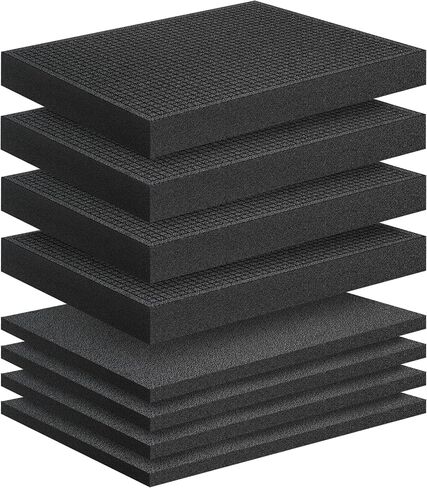 Pick Apart Foam Insert- 3 PCS and Foam Pads- 3 PCS Pluck Foam Pre Cubed Foam Insert Pre Separated Cube Sheet Foam with Bottom Use for Interlocking Cases Tool Box Board Storage Drawer Pad- 16in*12in in Saudi Arabia