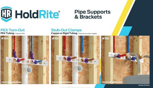 HoldRite 20 Inch Pipe Support Bracket, Galvanized Steel, PEX, CPVC, Copper, 103-18-H in Saudi Arabia