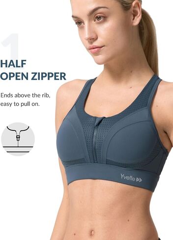 Yvette Sports Bras for Women High Impact Racerback Workout Bra for Running for Plus Size in Saudi Arabia