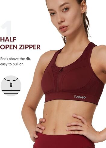 Yvette Sports Bras for Women High Impact Racerback Workout Bra for Running for Plus Size in Saudi Arabia
