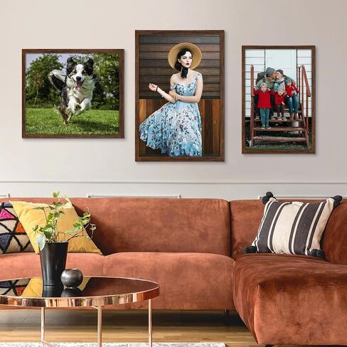 إطار مقاس 22 × 28، إطار ملصق مقاس 22 × 28 أبيض، إطار صورة ريفي مقاس 22 × 28، مجموعة من 3، إطار معرض حائط خشبي، إطار عرض عمودي أفقي للملصق، والأعمال الفنية، والألغاز، وطباعة القماش in Saudi Arabia