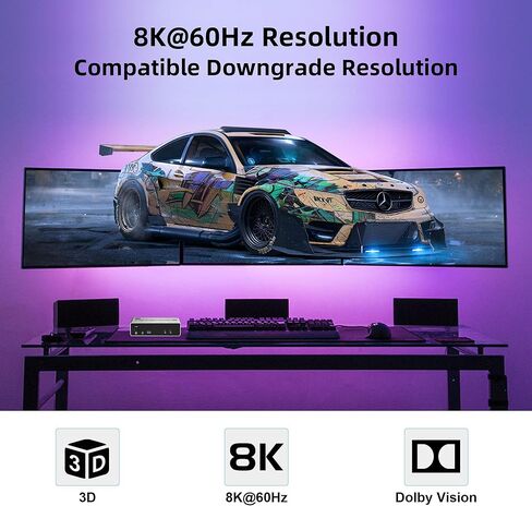 DP شاشة مزدوجة KVM Switch DisplayPort 4K@60 هرتز، مفتاح DP KVM لجهازي كمبيوتر يشاركان شاشتين و3 منافذ USB 3.0/صوت/ميكروفون، 4K DisplayPort Switch 2 في 2 خارج in Kuwait