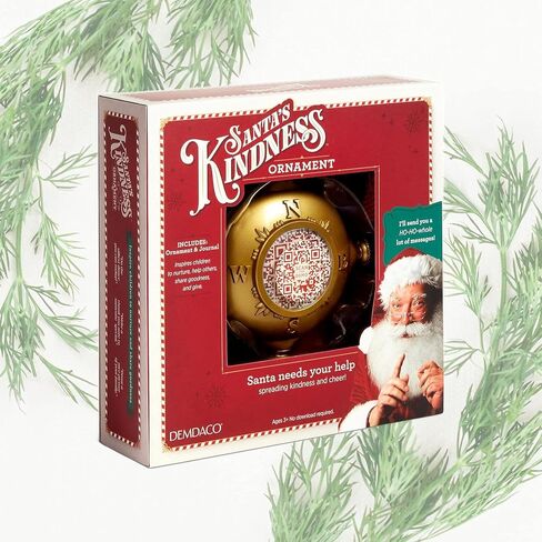زينة SANTA'S KINDNESS، تتضمن 1 حلية على شكل بوصلة، والعد التنازلي لعيد الميلاد، ورمز الاستجابة السريعة التفاعلي ومجلة لطيفة مع 80 صفحة نشاط لكتابة ورسم أعمال اللطف، فردية in Saudi Arabia
