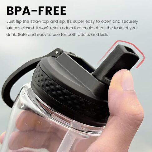 غطاء ميمور بماصة لزجاجة مياه سيركول - عبوتان من غطاء الوجه مع قش متوافق مع غطاء سيركول 12 أونصة، 22 أونصة، 32 أونصة، 42 أونصة، زجاجة مياه بلاستيكية وستانلس ستيل سعة 62 أونصة in Kuwait