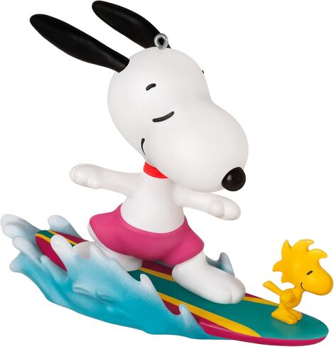 Hallmark Keepsake Christmas Ornament 2024, Peanuts Spotlight on Snoopy Surf's Up!, Gifts for Peanuts Fans in Saudi Arabia