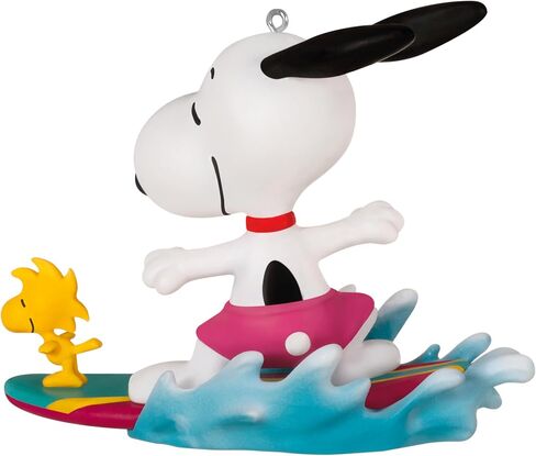 Hallmark Keepsake Christmas Ornament 2024, Peanuts Spotlight on Snoopy Surf's Up!, Gifts for Peanuts Fans in Saudi Arabia