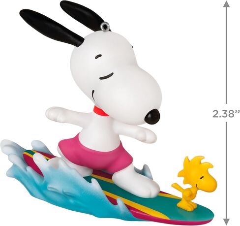 Hallmark Keepsake Christmas Ornament 2024, Peanuts Spotlight on Snoopy Surf's Up!, Gifts for Peanuts Fans in Saudi Arabia