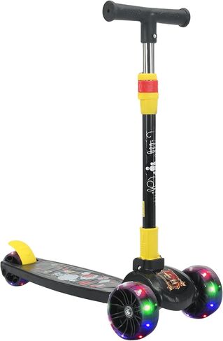 Little Olive Munchkin Scooter for Kids of 3 to 14 Years Age 3 Adjustable Height, Foldable, LED PU Kick Scooter with Brakes in Saudi Arabia