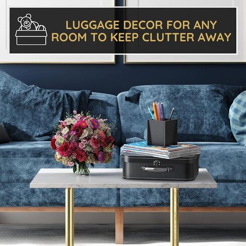 Cardboard Suitcase Boxes with Handle – Set of 3, Vintage Plane & Suitcase Décor, Blue World Map & Travel-Themed Boxes for Party Decorations, Paperboard Luggage Props, Decorative Storage Boxes with Lid in Saudi Arabia