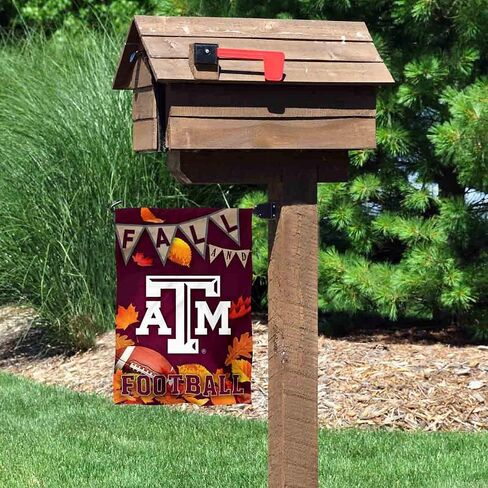 College Flags & Banners Co. Texas A&M Aggies Fall Leaves Football Season Garden Yard Flag in Saudi Arabia