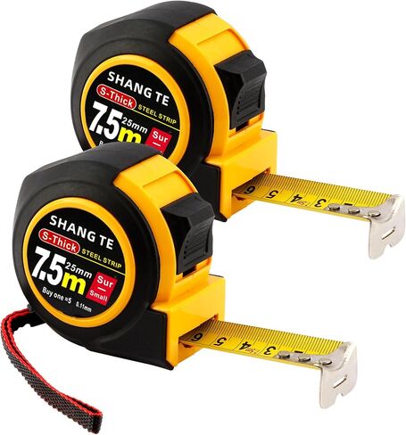 Tape Measure, Measuring Tape, Tape Measure 25 ft, 25-Foot Steel Retractable Metric Tape Measure Body Measuring Tape for Body Measurements, Manual-Locking, for Construction, Carpenter, Designer in Saudi Arabia
