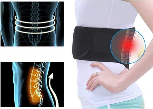 FILFEEL Waist Trimmer, Black Tourmaline Self-Heating Magnetic Waist Support Belt Lumbar Support in Saudi Arabia