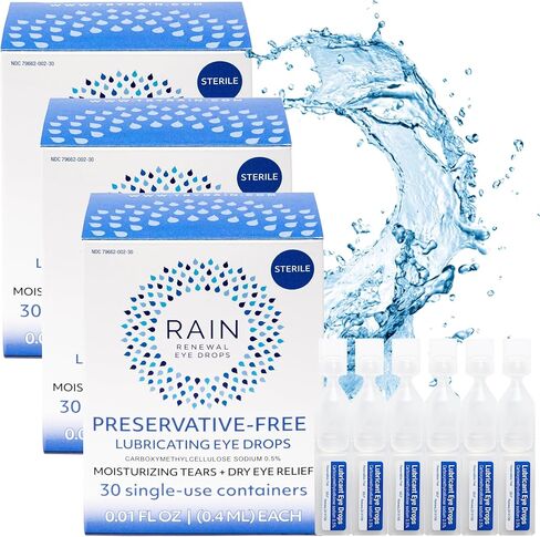 Rain Preservative Free Eye Drops for Severe Dry Eyes – More Natural Eye Drops for Dry Eye Relief – Proprietary Formula Relieves Dry, Itchy Eyes – Take Back Your Eye Comfort in Saudi Arabia