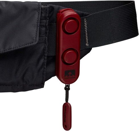 حزام خصر للجري من ناثان مع حبل منبه شخصي متضمن. جيب شفاف يعمل باللمس. صفارة الإنذار SafeRun في حالة الطوارئ 120 ديسيبل. للجري، والاستيقاظ، والمشي لمسافات طويلة، وركوب الدراجات وأكثر من ذلك. in Kuwait