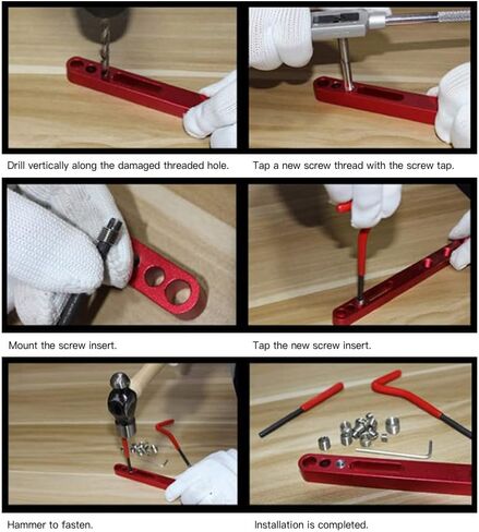 15 قطعة من الفولاذ المقاوم للصدأ M14x1.5 مجموعة أدوات إصلاح الخيوط HSS لقم الثقب الصنابير إدراجات مترابطة لإصلاح السيارات، مقاس واحد in Kuwait