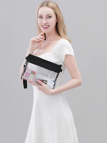 حقيبة محفظة شفافة، حقيبة كروس شفافة معتمدة من الاستاد للحفلات الموسيقية والأحداث الرياضية in Kuwait