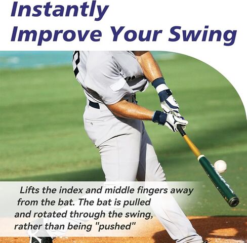 Finger Lifter Grip for Baseball & Softball Pro Batters Two Finger Grip Reduce Roll Over, Palm Up Palm Down Baseball Swing Trainer Increase Batting Speed Barrel Into The Zone Faster-Blue Color in Kuwait