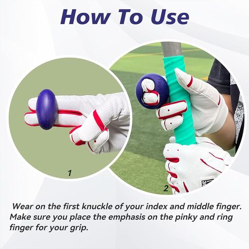 Finger Lifter Grip for Baseball & Softball Pro Batters Two Finger Grip Reduce Roll Over, Palm Up Palm Down Baseball Swing Trainer Increase Batting Speed Barrel Into The Zone Faster-Blue Color in Kuwait