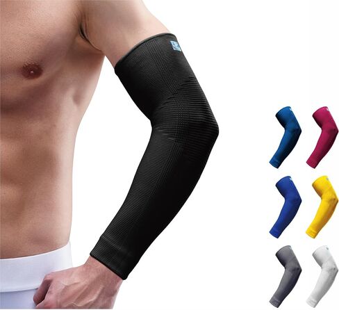LP SUPPORT 668 Elbow Compression Sleeve Brace - Tennis and Golfer’s Elbow, Tendonitis - For Workouts, Sports & Weightlifting - for Pain Relief Men & Women (Gray - XL) (Pack of 1) in Saudi Arabia